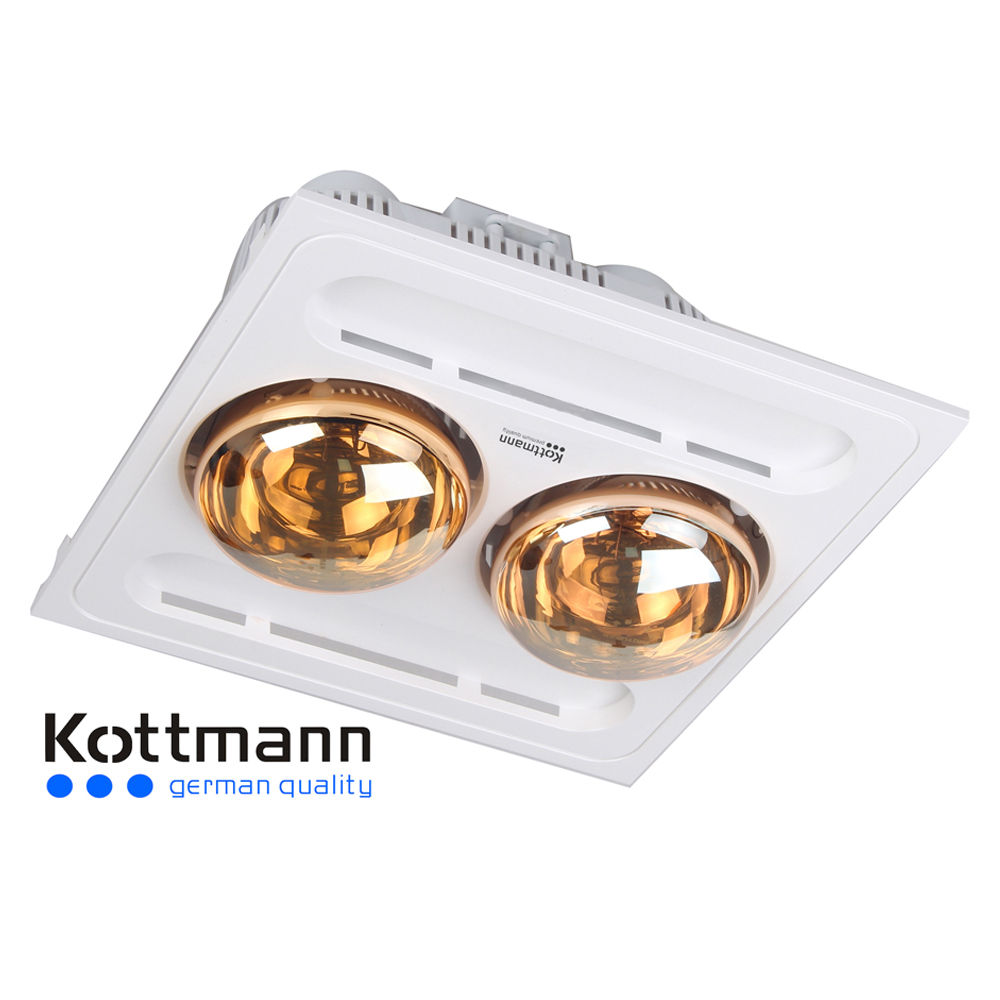 Đèn sưởi nhà tắm Kottmann 2 bóng âm trần (không điều khiển) K9-S