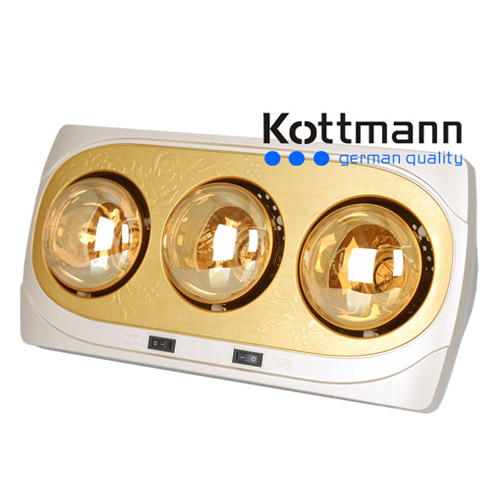 Đèn sưởi nhà tắm 3 bóng Kottmann vàng K3B – NV