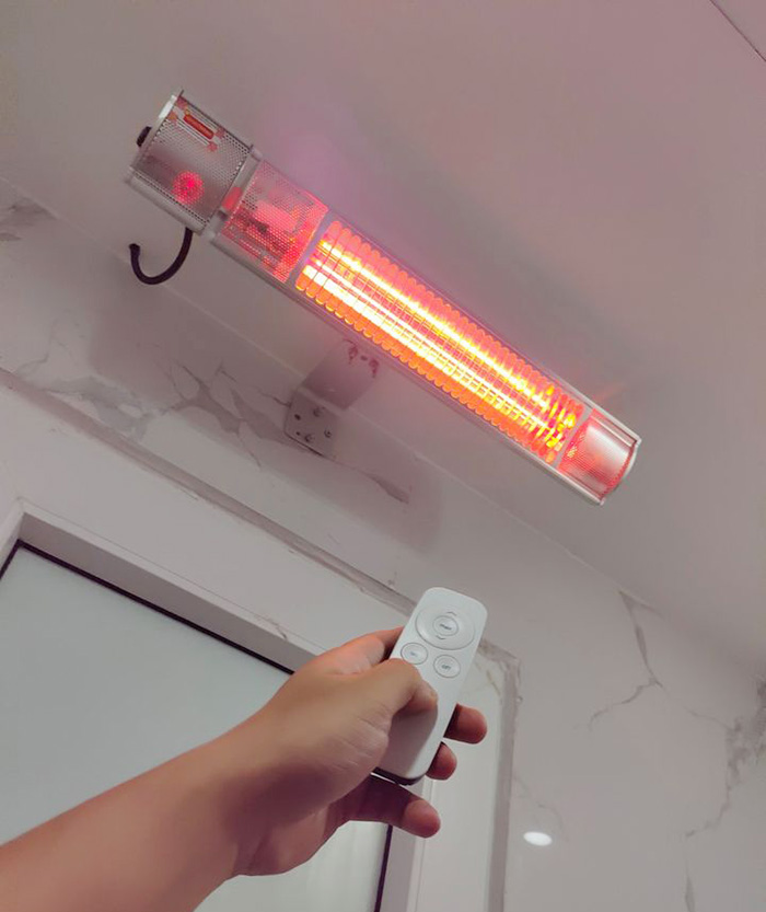 Đèn sưởi nhà tắm Heizen không chói mắt có điều khiển HE-ITR