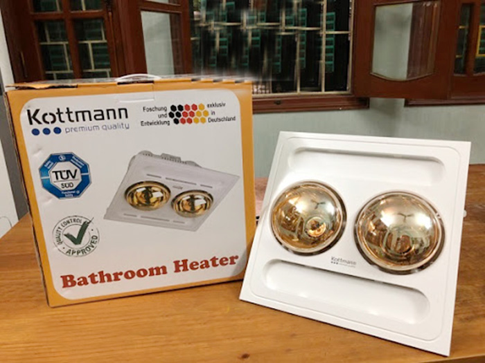 Đèn sưởi nhà tắm Kottmann 2 bóng âm trần K9-S