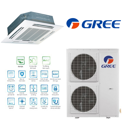 Điều hòa Gree âm trần 48000BTU 1 chiều thường GU140T/A-K/GUL140W/A-M