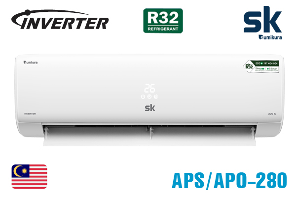 APS/APO-280 TOKYO, Điều hòa Sumikura 28000BTU 1 chiều Inverter
