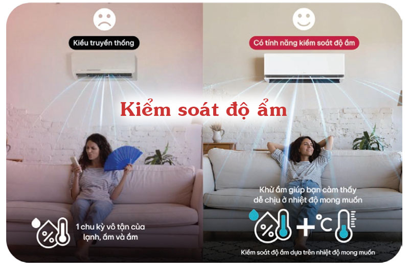 Điều hòa LG kiểm soát độ ẩm