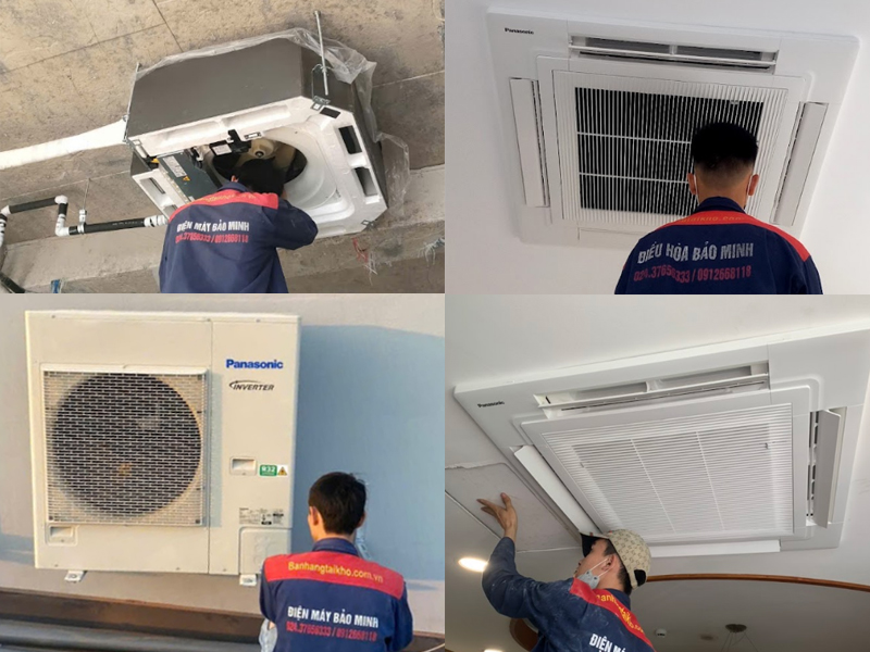 Lắp đặt điều hòa âm trần Panasonic